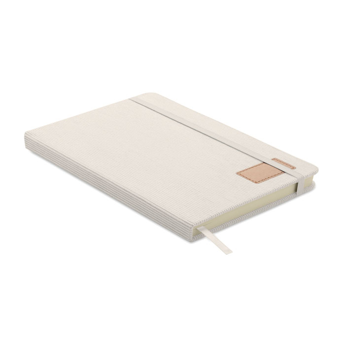 Carnet A5 rigide RPET personnalisable Cordi Note Blanc cassé